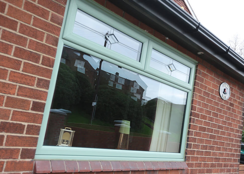 Chartwell green uPVC casement window