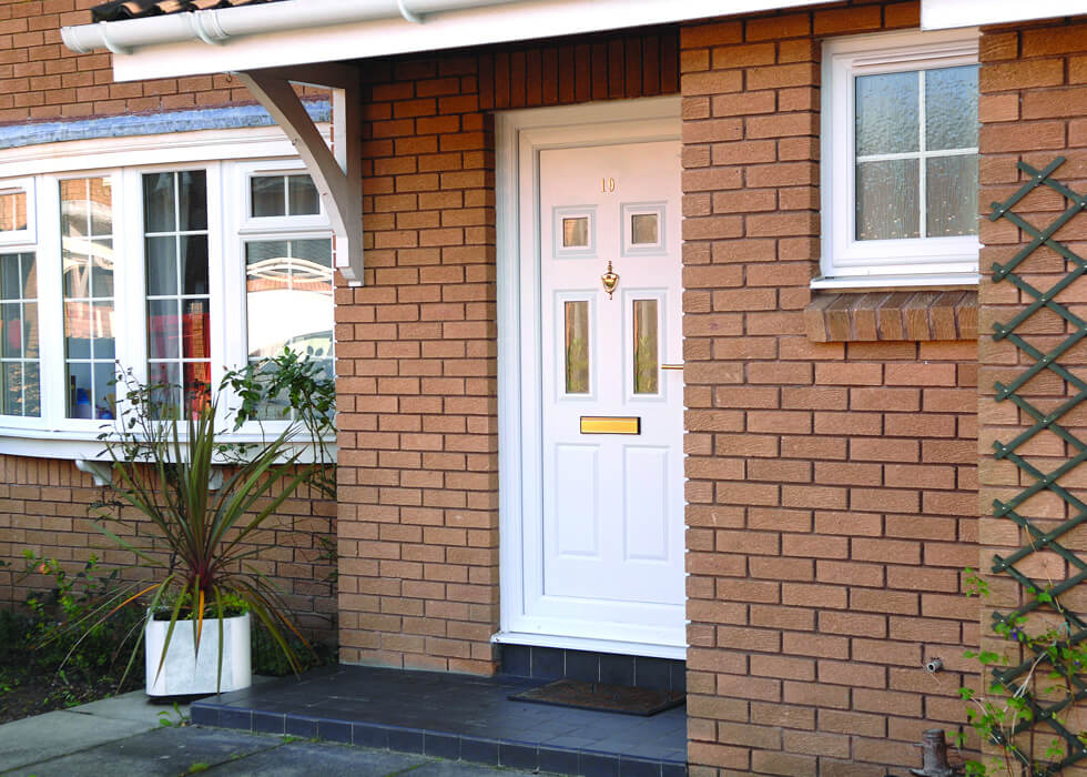 white upvc door