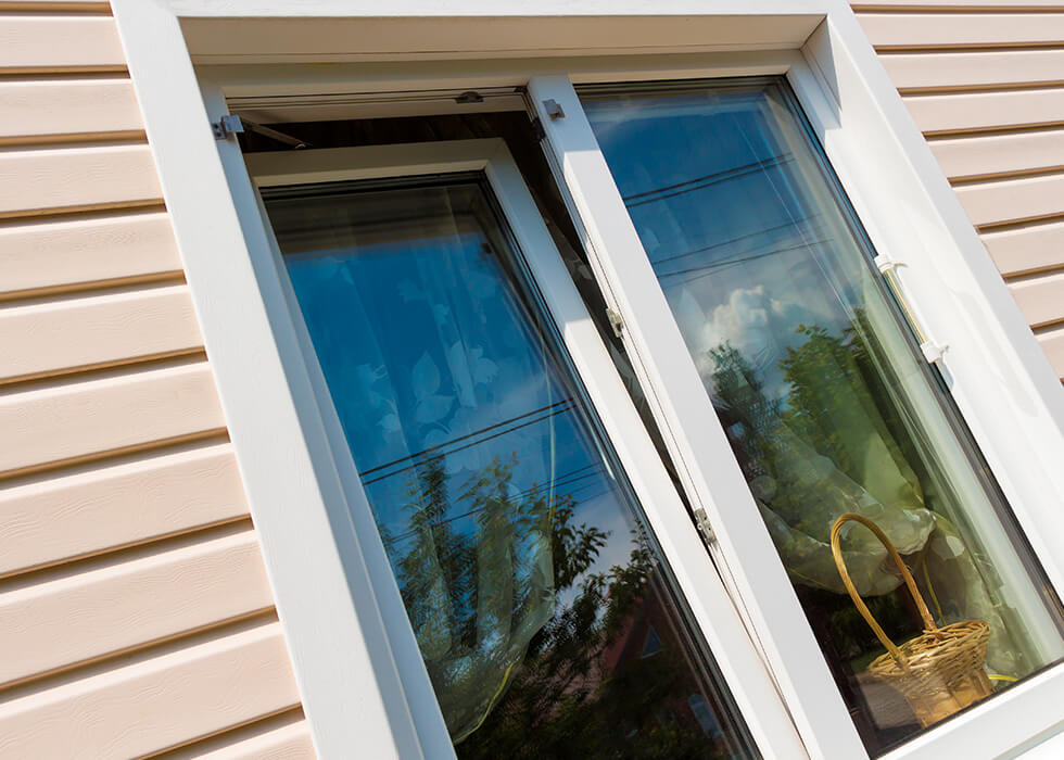 White uPVC tilt and turn window