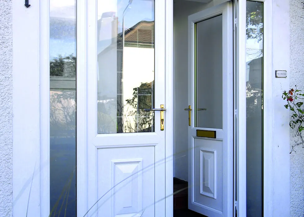 Dual-white-uPVC-entrance-door
